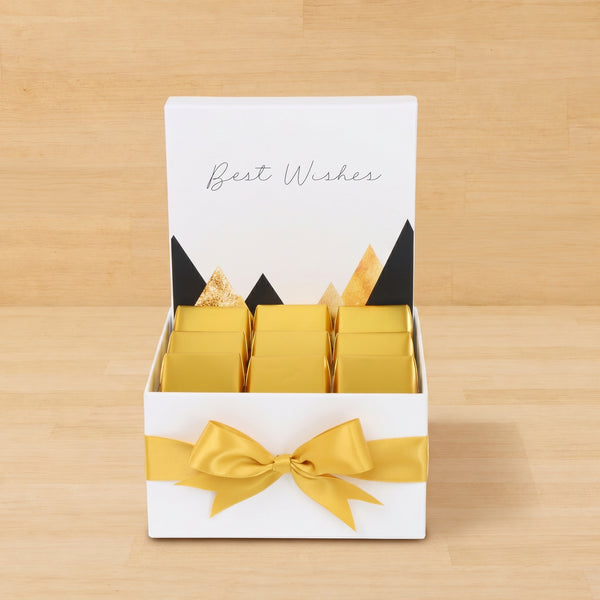 Best wishes geometric designed chocolate small hamper
