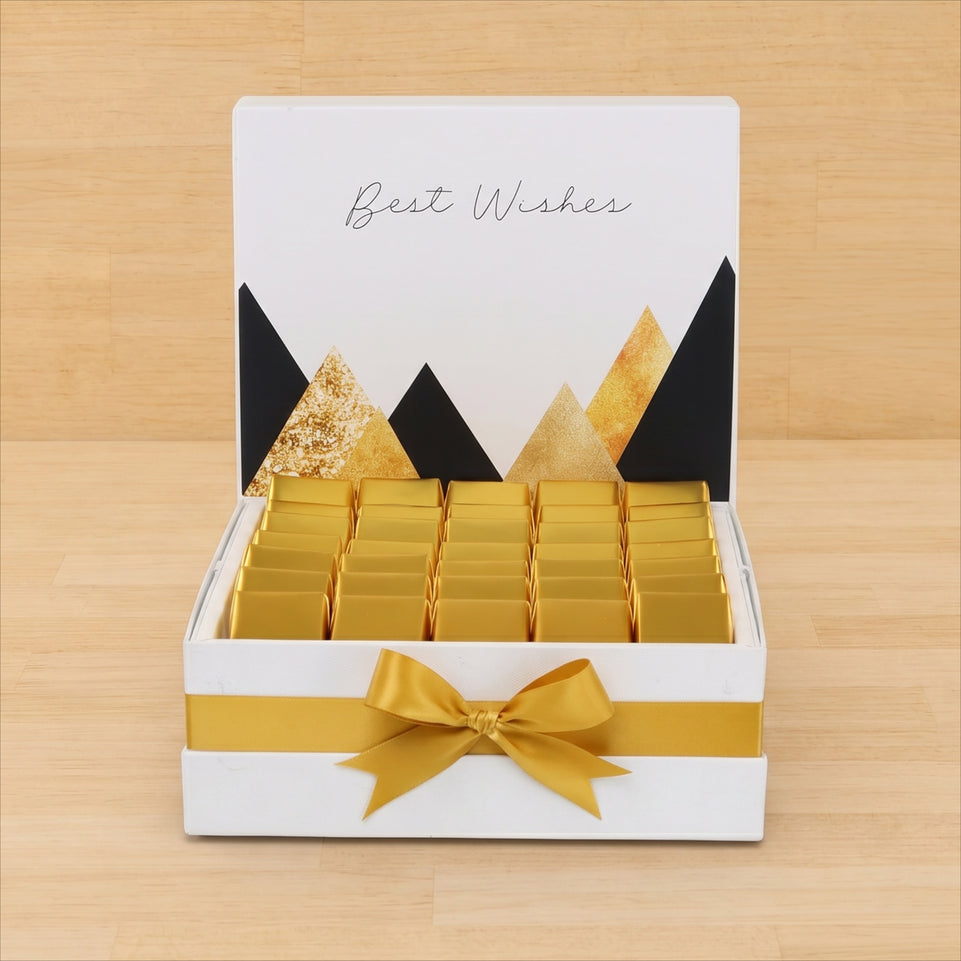 Best wishes geometric designed premium chocolate large hamper