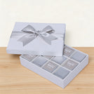 "Brighten your day" classic silver designed 12-piece premium chocolate hard box
