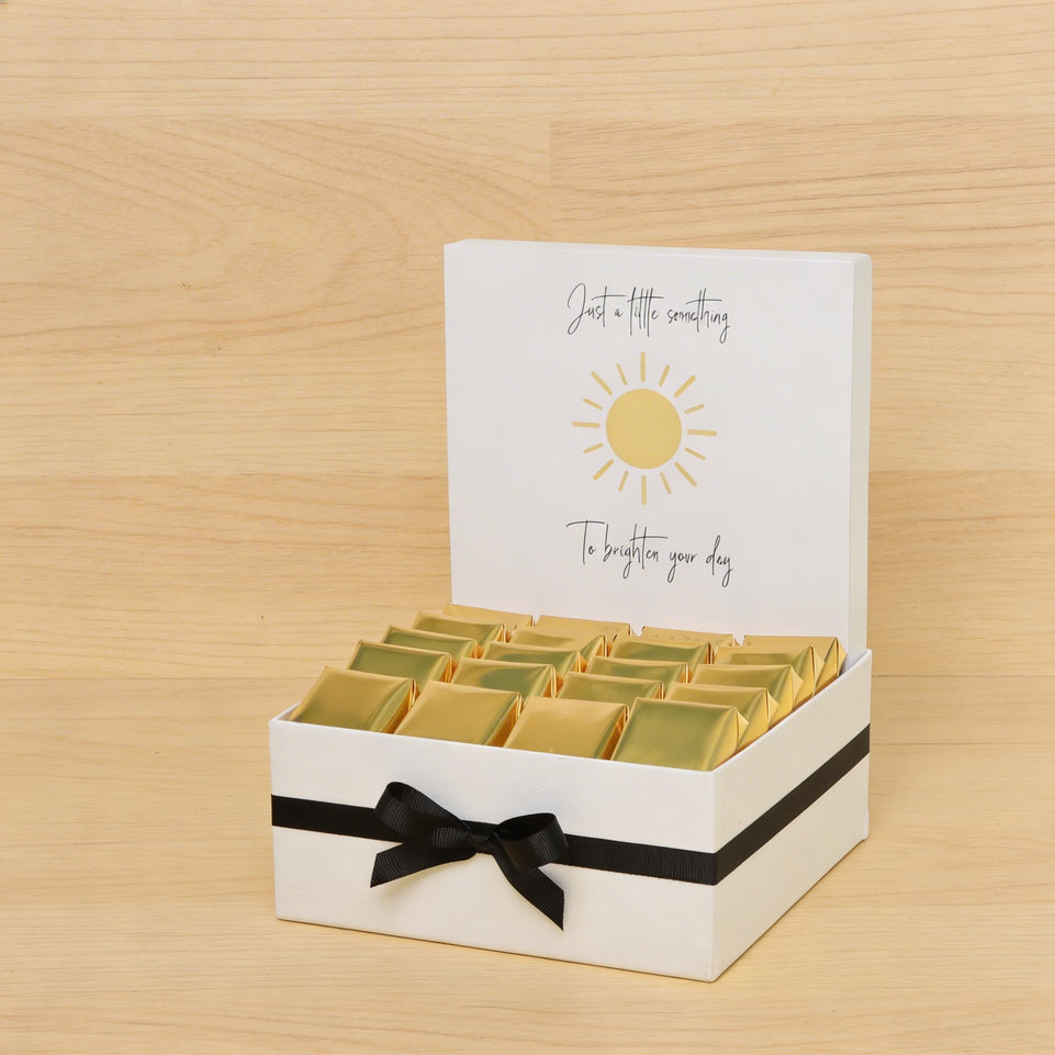 "Brighten your day" sun streak designed premium chocolate medium hamper