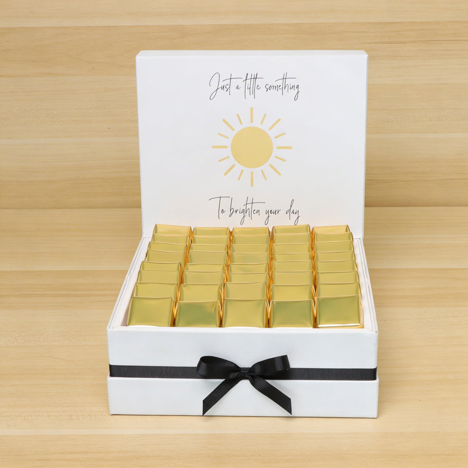 "Brighten your day" sun streak designed premium chocolate large hamper