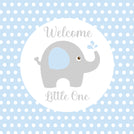 Baby boy elephant welcome little one greeting card