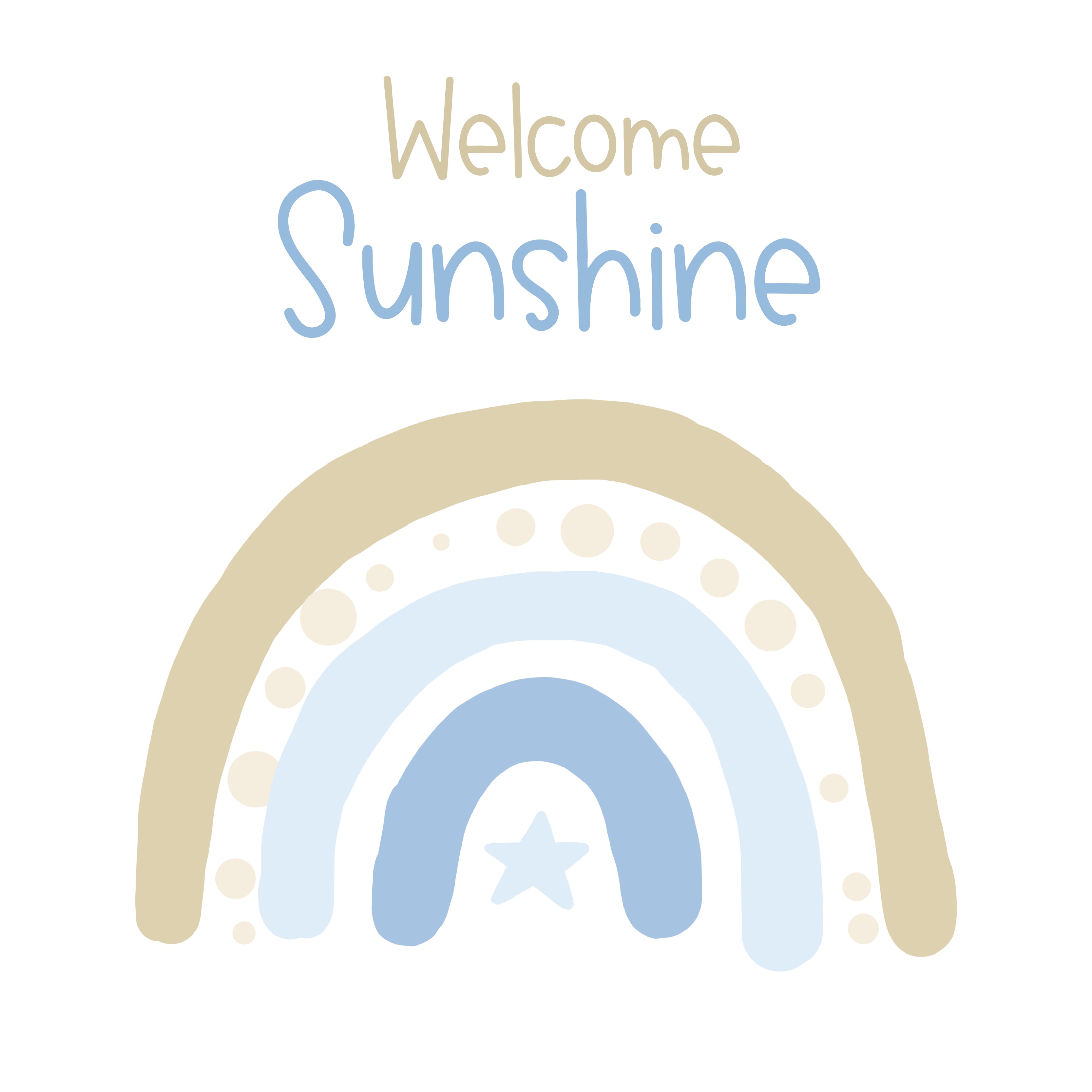 Baby boy rainbow welcome sunshine greeting card