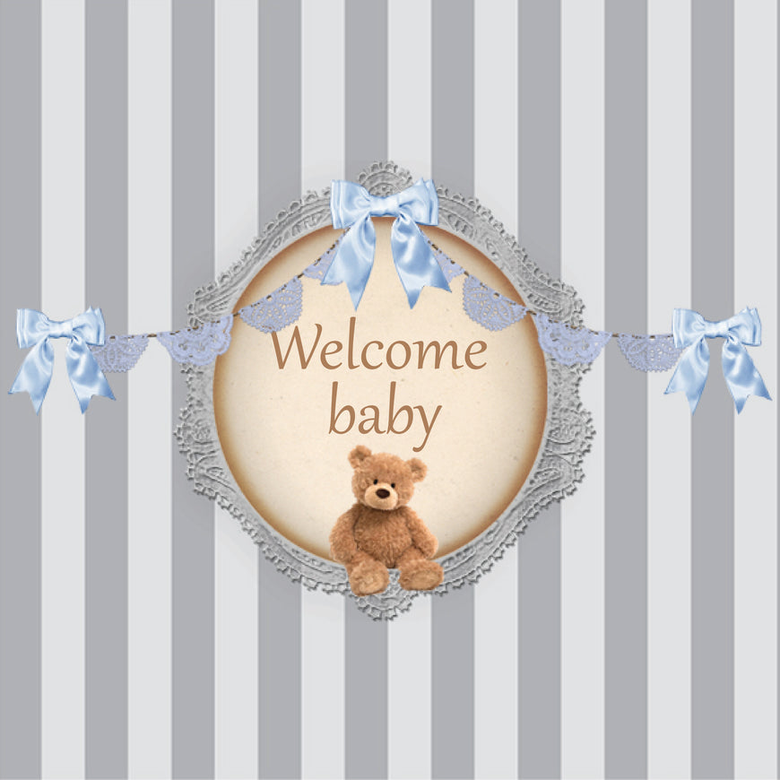 Baby boy vintage frame greeting card