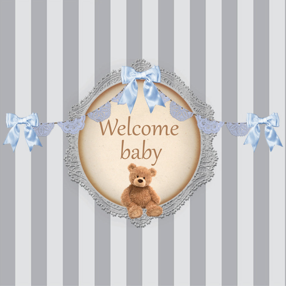 Baby boy vintage frame greeting card