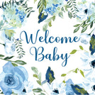 Baby vintage floral greeting card