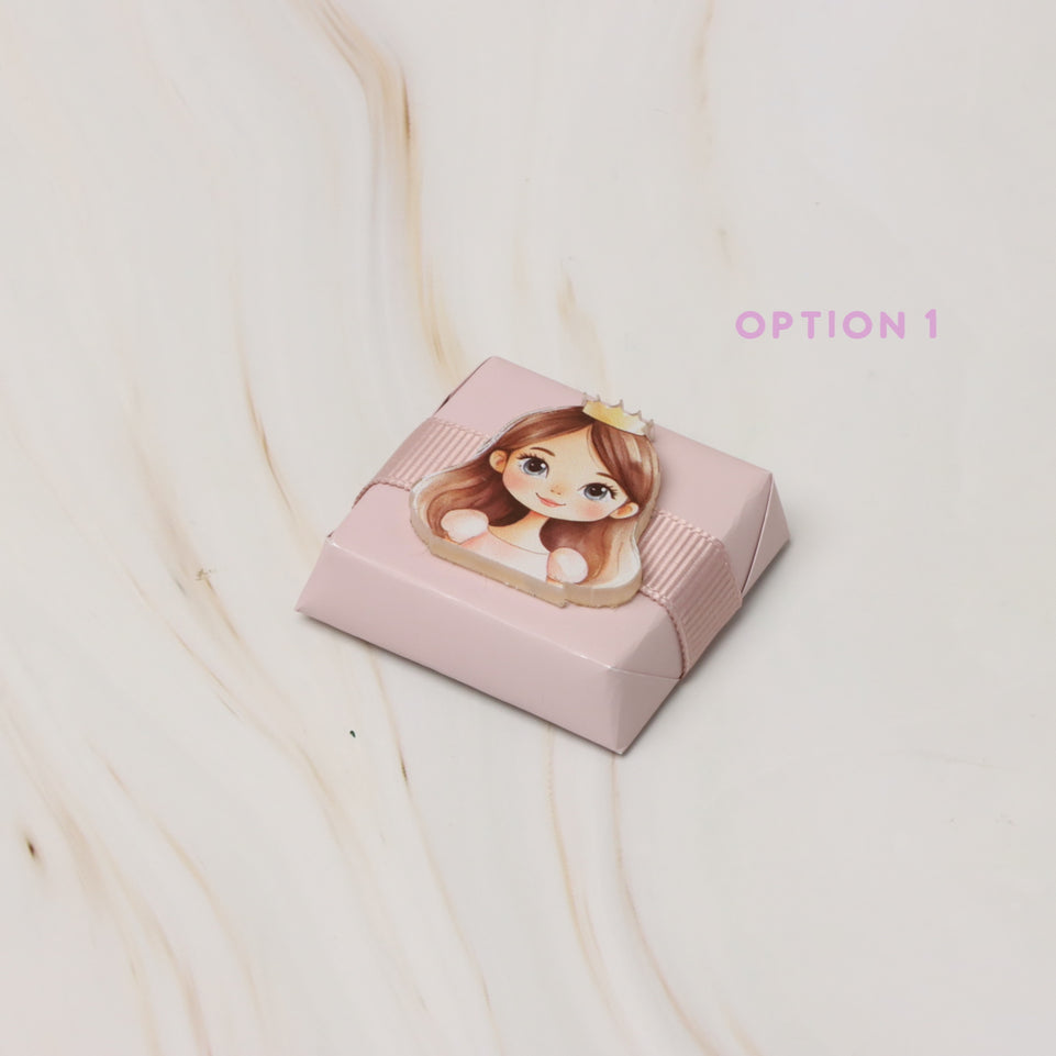Baby girl princes acrylic decorated premium chocolate