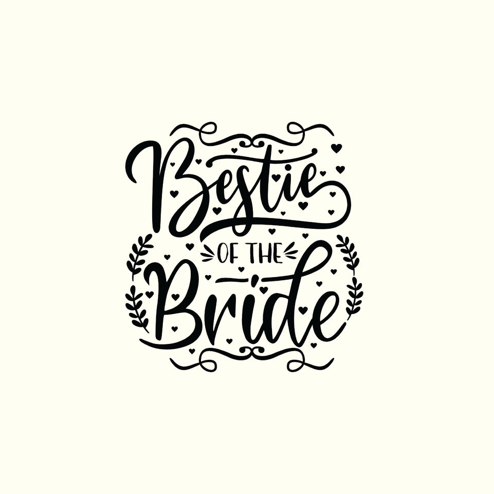 Bestie of the bride text greeting card