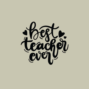 Best teacher ever with hearts greetin...