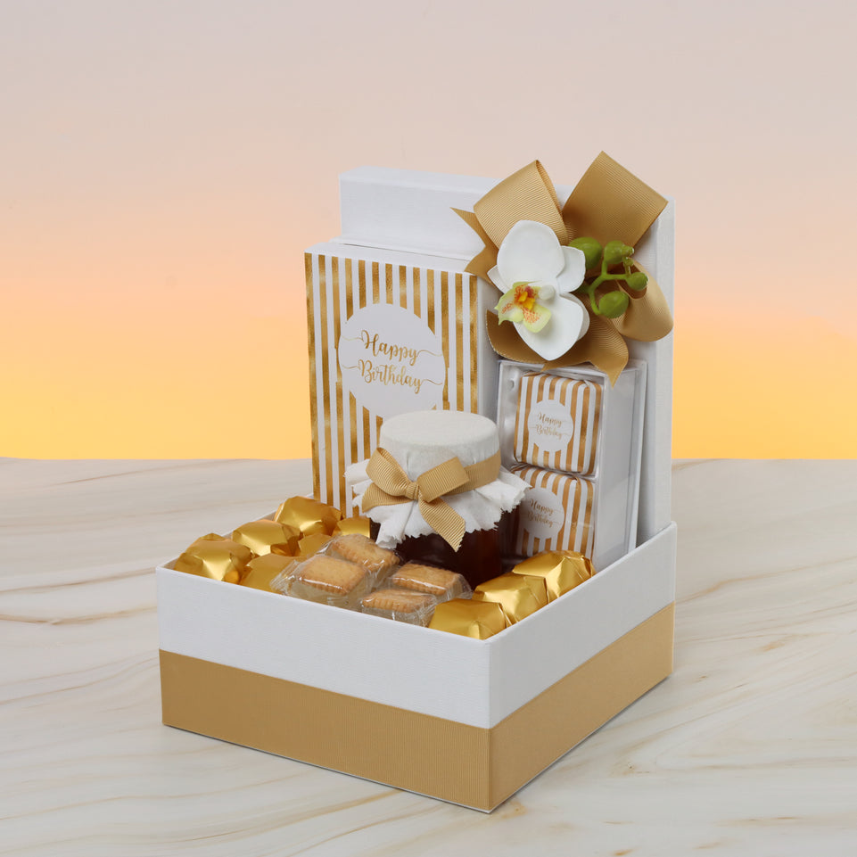 Happy birthday designed premium chocolate & sweets hamper