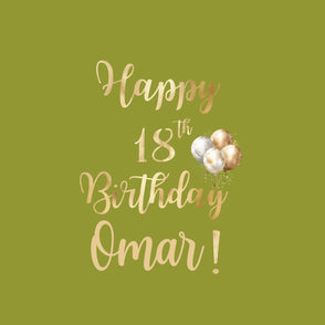 Birthday personalized age and name li...