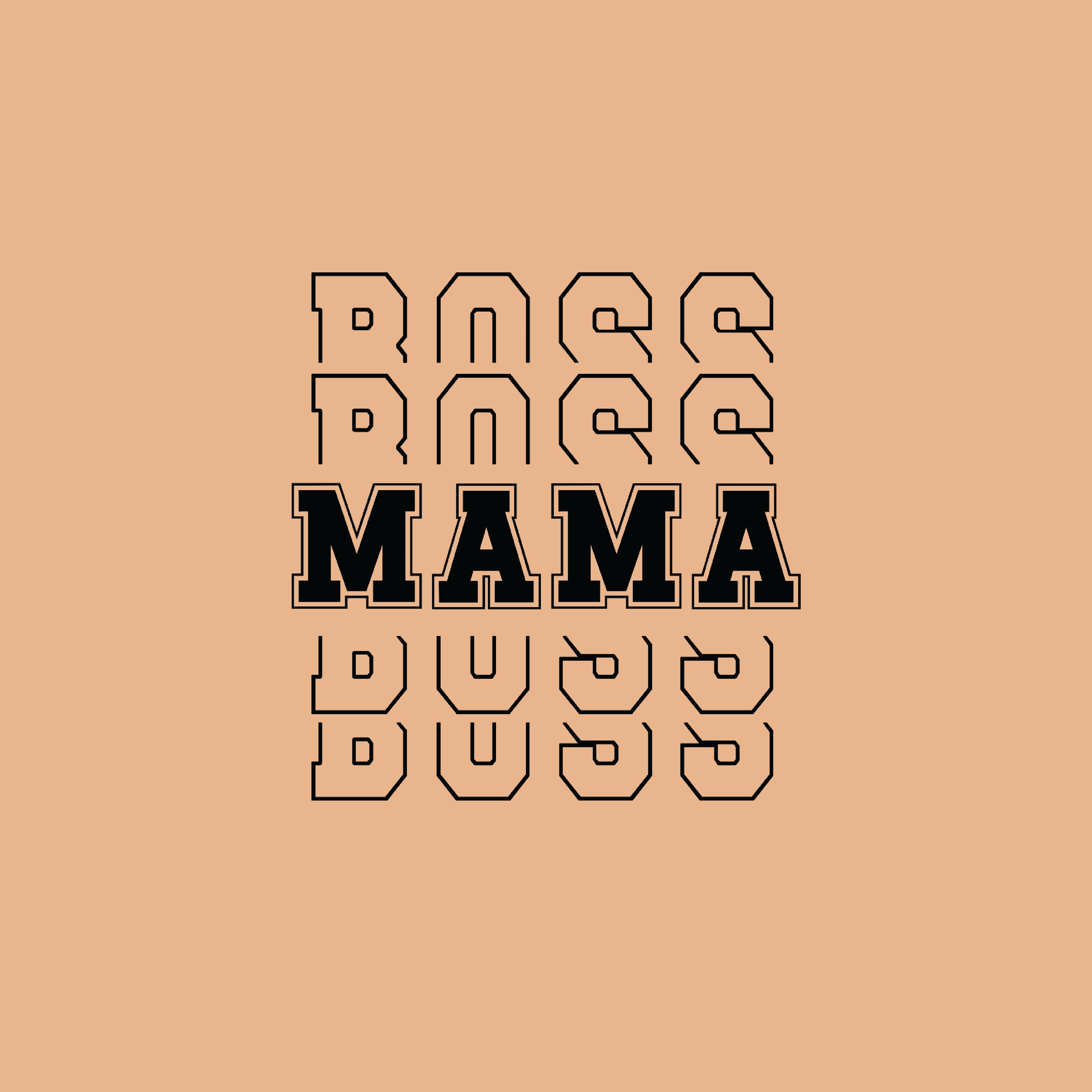 Boss mama text greeting card