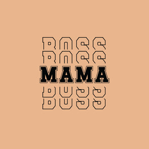 Boss mama text greeting card