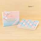 Gender reveal theme personalized chocolates box with ribbon