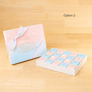Gender reveal theme personalized chocolates box with ribbon