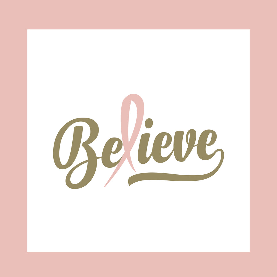 Breast cancer awareness believe greeting card