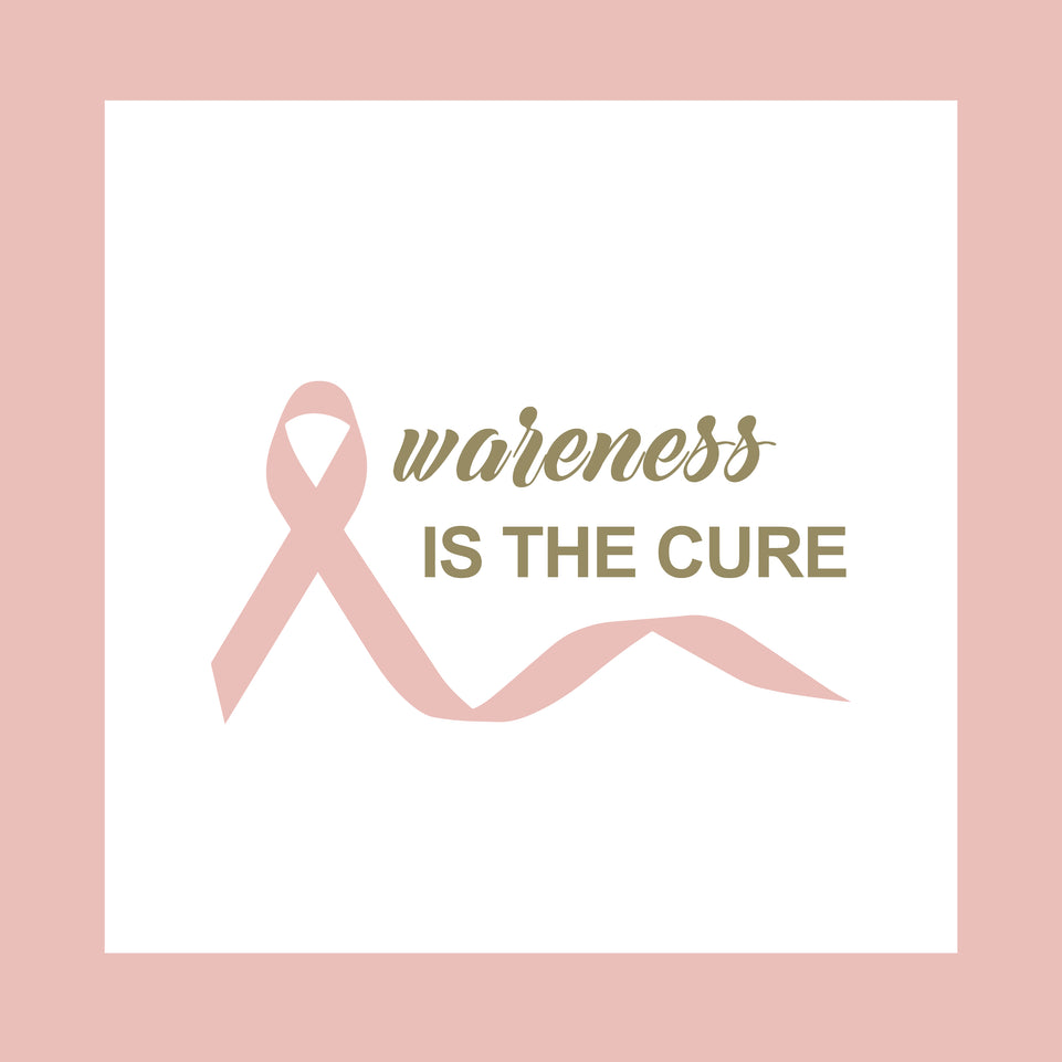 Breast cancer awareness is the cure greeting card