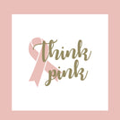 Breast cancer awareness think pink greeting card