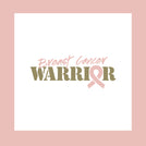 Breast cancer warrior greeting card