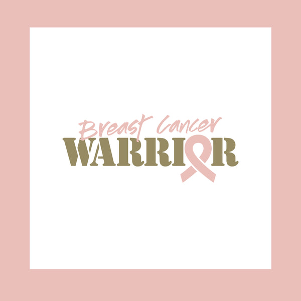 Breast cancer warrior greeting card