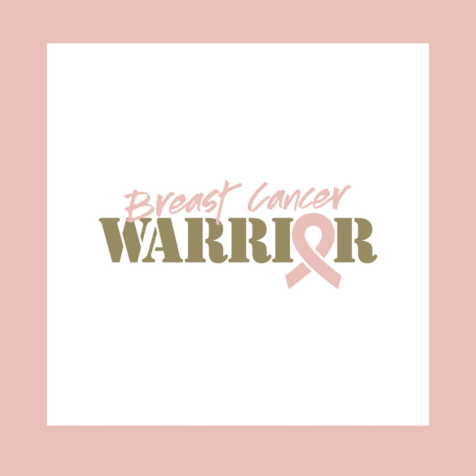 Breast cancer warrior greeting card