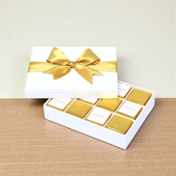 Congratulations gold designed 12P premium chocolate hard box