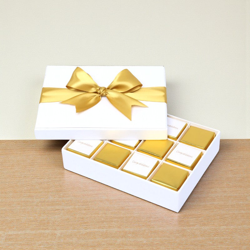 Congratulations gold designed 12P premium chocolate hard box