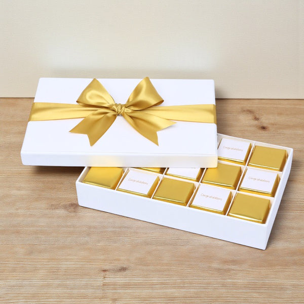 Congratulations gold designed 15P premium chocolate hard box