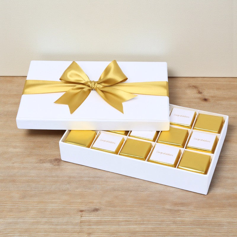 Congratulations gold designed 15P premium chocolate hard box