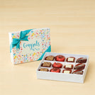 Congrats colored bubble designed 12P premium chocolate hard box