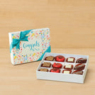 Congrats colored bubble designed 12P premium chocolate hard box