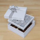 Congratulations classic silver designed chocolate 2-layer hard box
