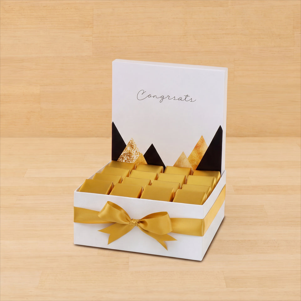 Congrats geometric designed chocolate medium hamper