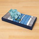 Flower decorated chocolate medium leather tray