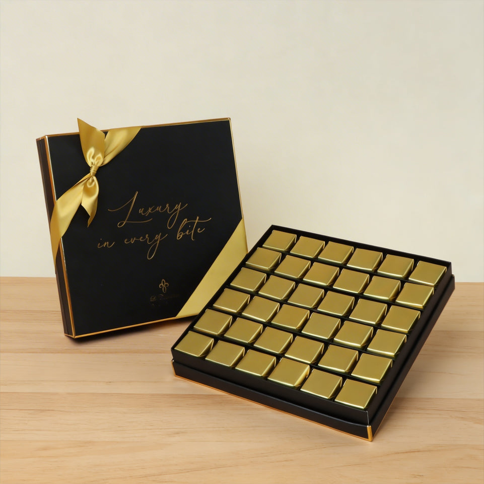 Luxury Black & Gold designed chocolate 36P hard box