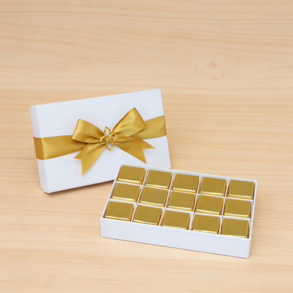 Premium Gold & White chocolate 15-pc hard box