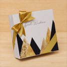 Best wishes geometric designed 50p premium chocolate hard box