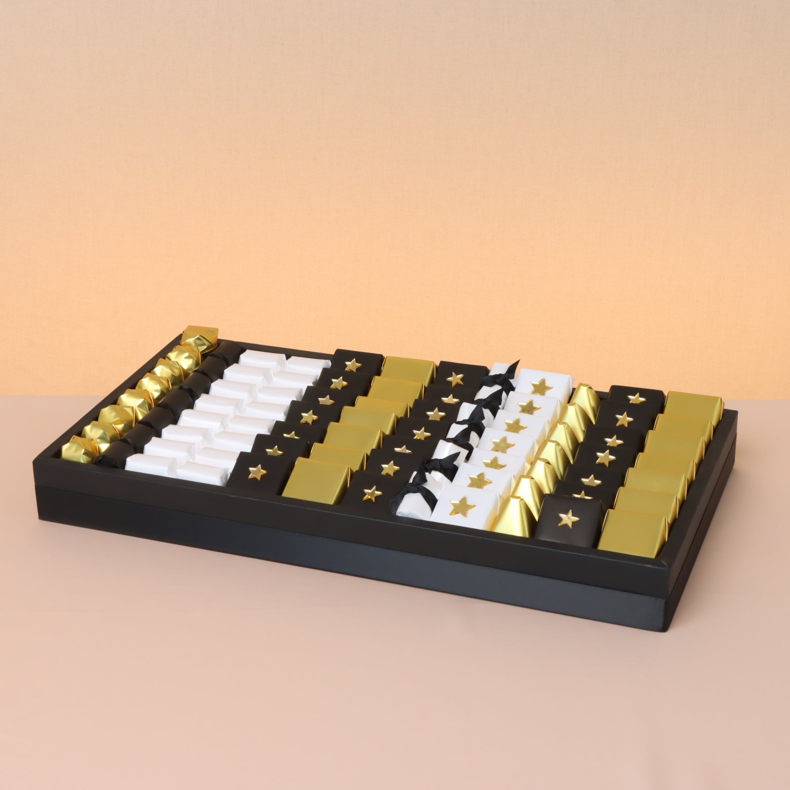 Premium medium leather designed chocolate gift tray