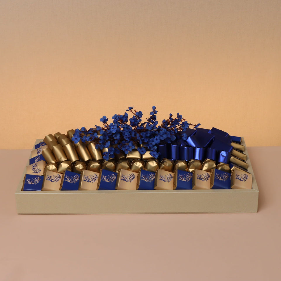 Decorated leather gift tray medium