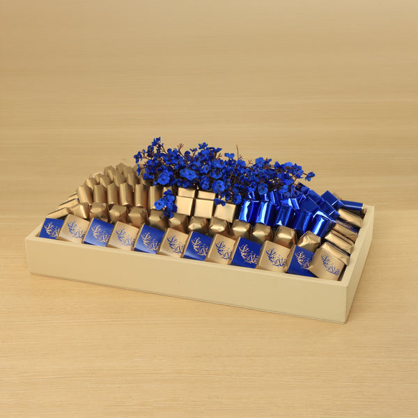 Decorated leather gift tray medium