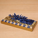Decorated leather gift tray large
