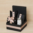 Elegant chocolate & sweets black medium hamper