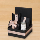 Elegant chocolate & sweets black medium hamper