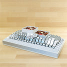 Premium chocolate large leather tray
