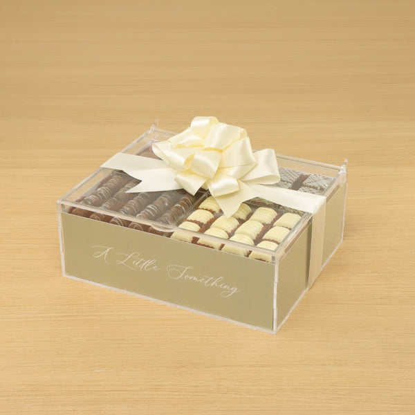 A special treat minimalist design premium chocolate small double acrylic tray