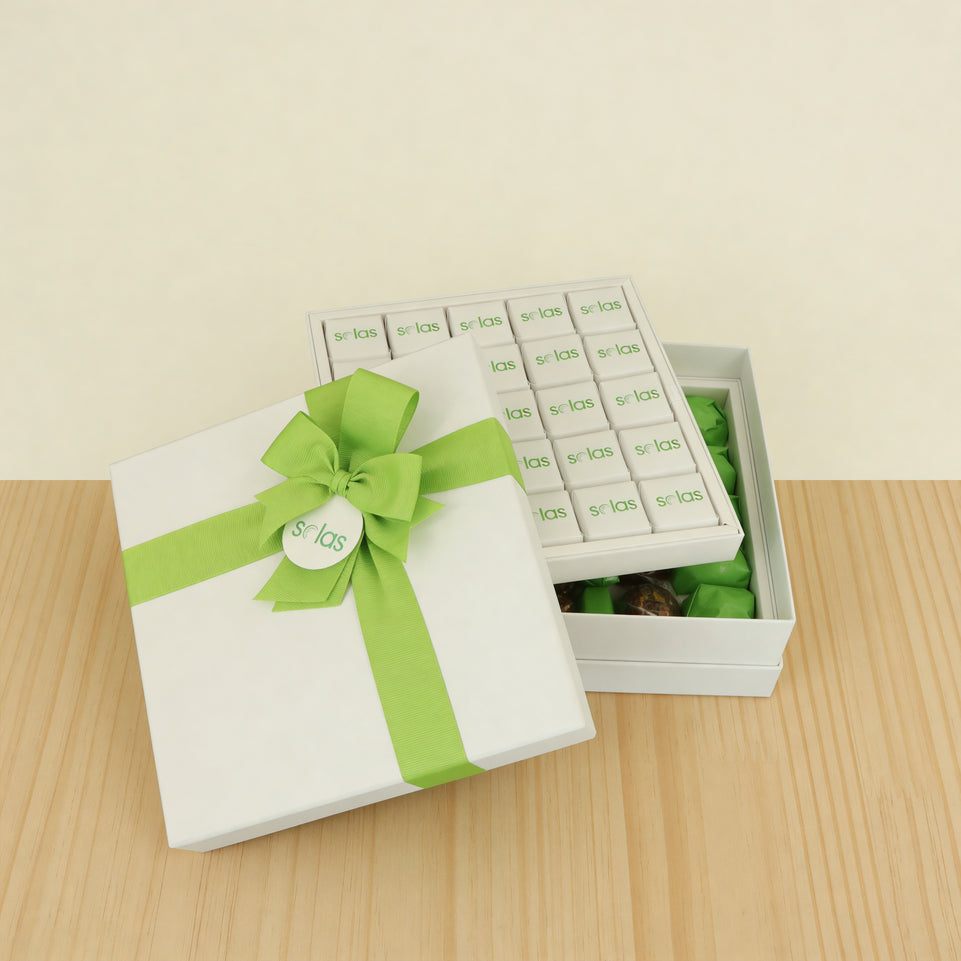 Corporate customized premium chocolate 2-layer hard box