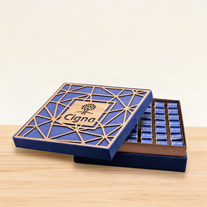 Corporate branded laser cut wood choc...