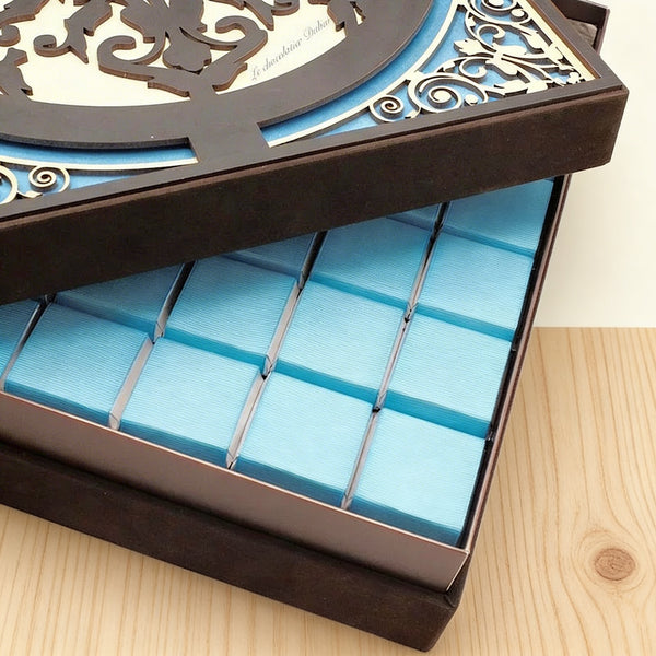 Pattern designed decorated chocolate hard box