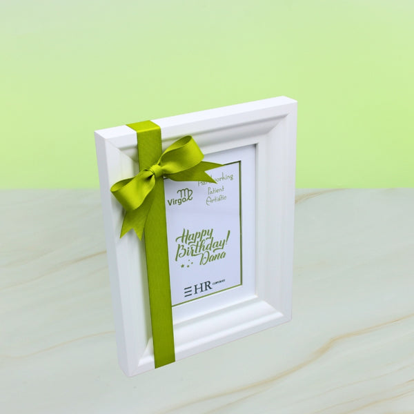 Set of 20 corporate personalized photo frame with ribbon