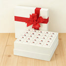 Set of 2 Corporate branded chocolate hard box with matching ribbon